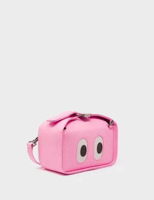 Minimal Essential Benji Micro Crossbody Soft Neon Pink Leather Bag - Look Up ??