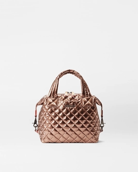 Soft Leather Texture Copper Metallic Lacquer Small Sutton Deluxe