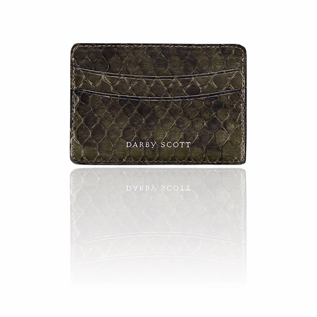 Credit Card Case -  Dark Olive Flexible Design