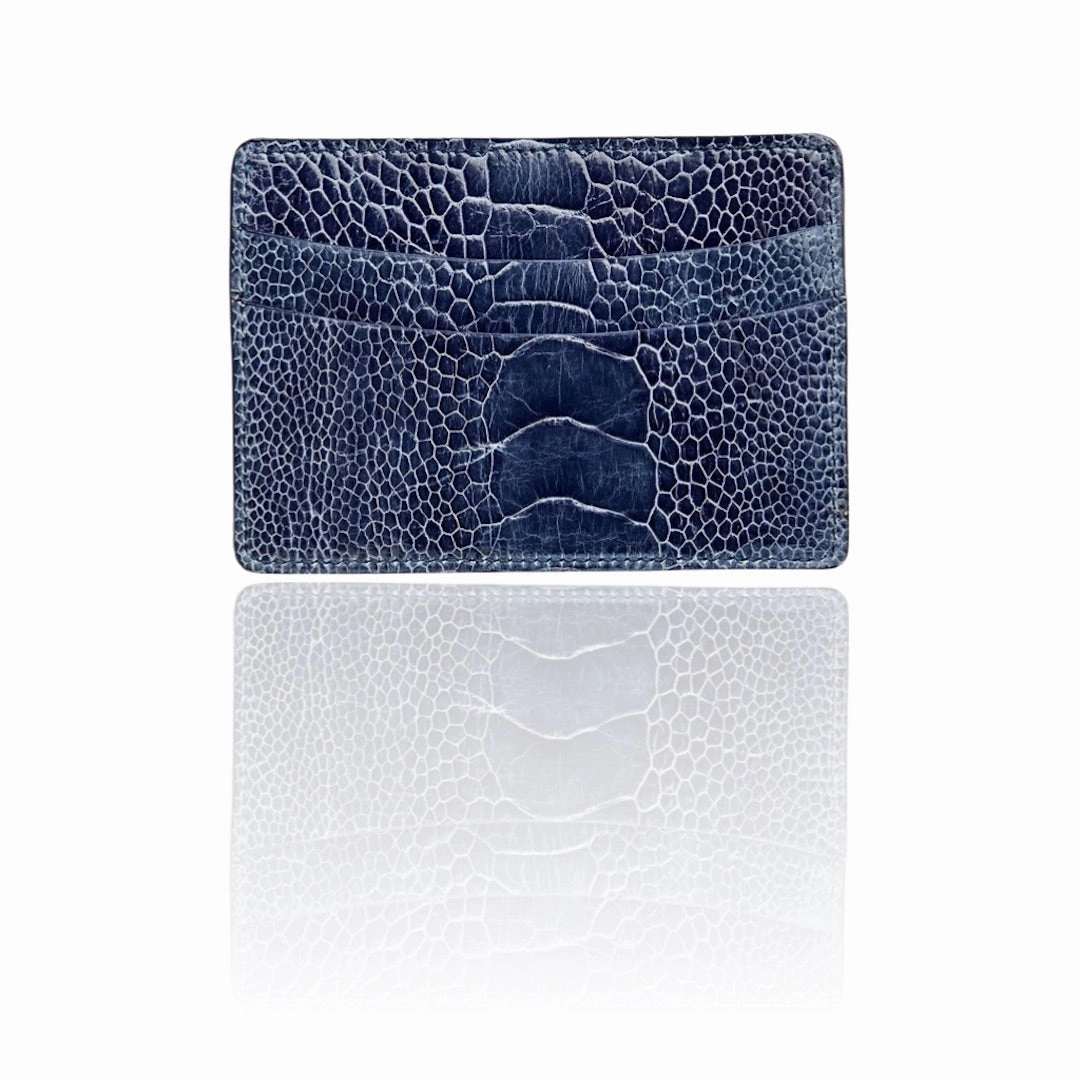 Credit Card Case - Denim Blue Simple Form Secure Storage