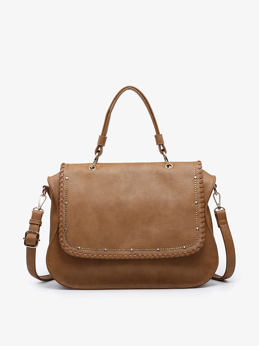 Cricket Vegan Studded Hobo/Tote Trendy Fashion Soft Tone