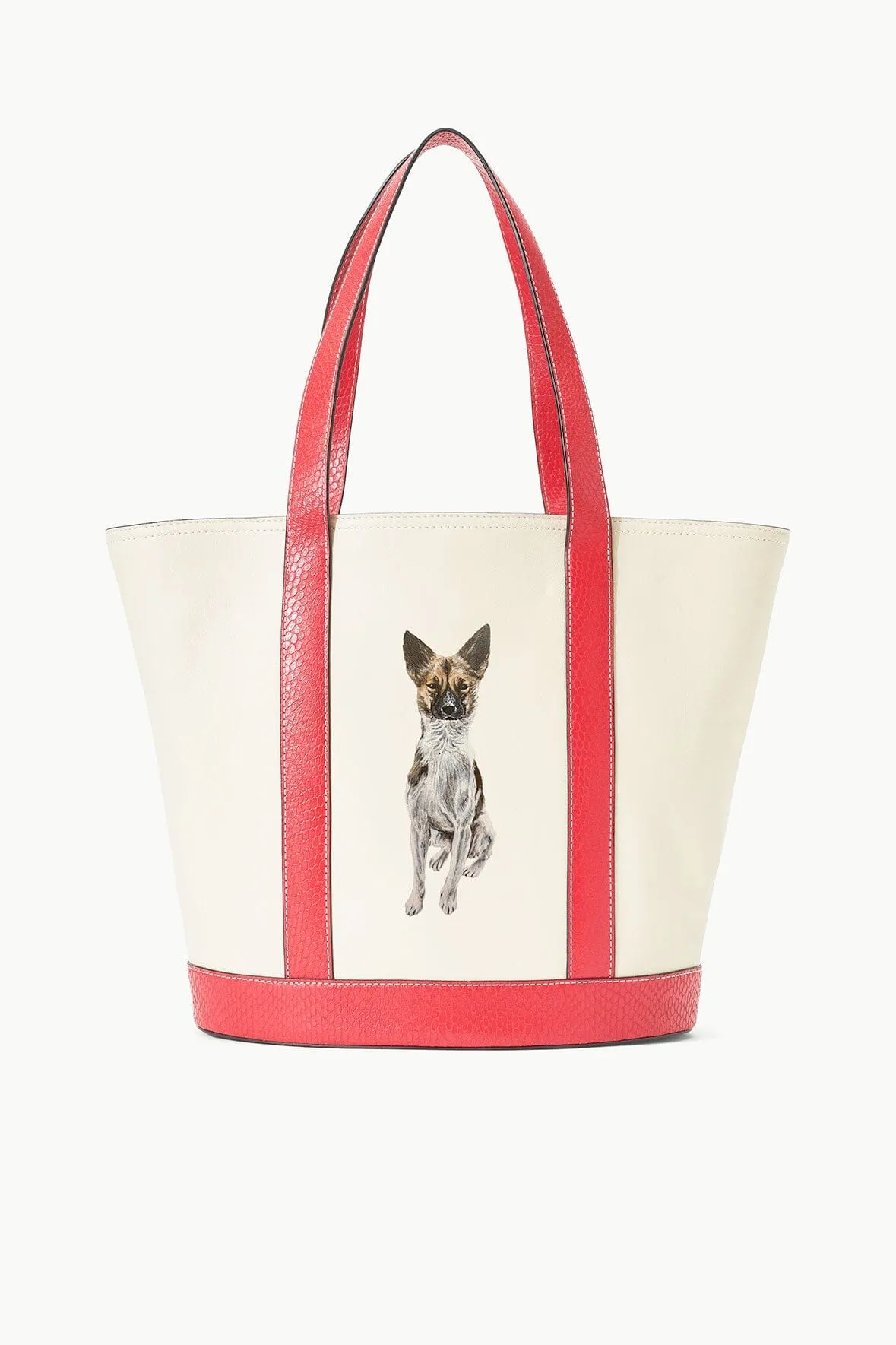 CUSTOM ALLORA TOTE | CREAM RED ROSE Chic Travel