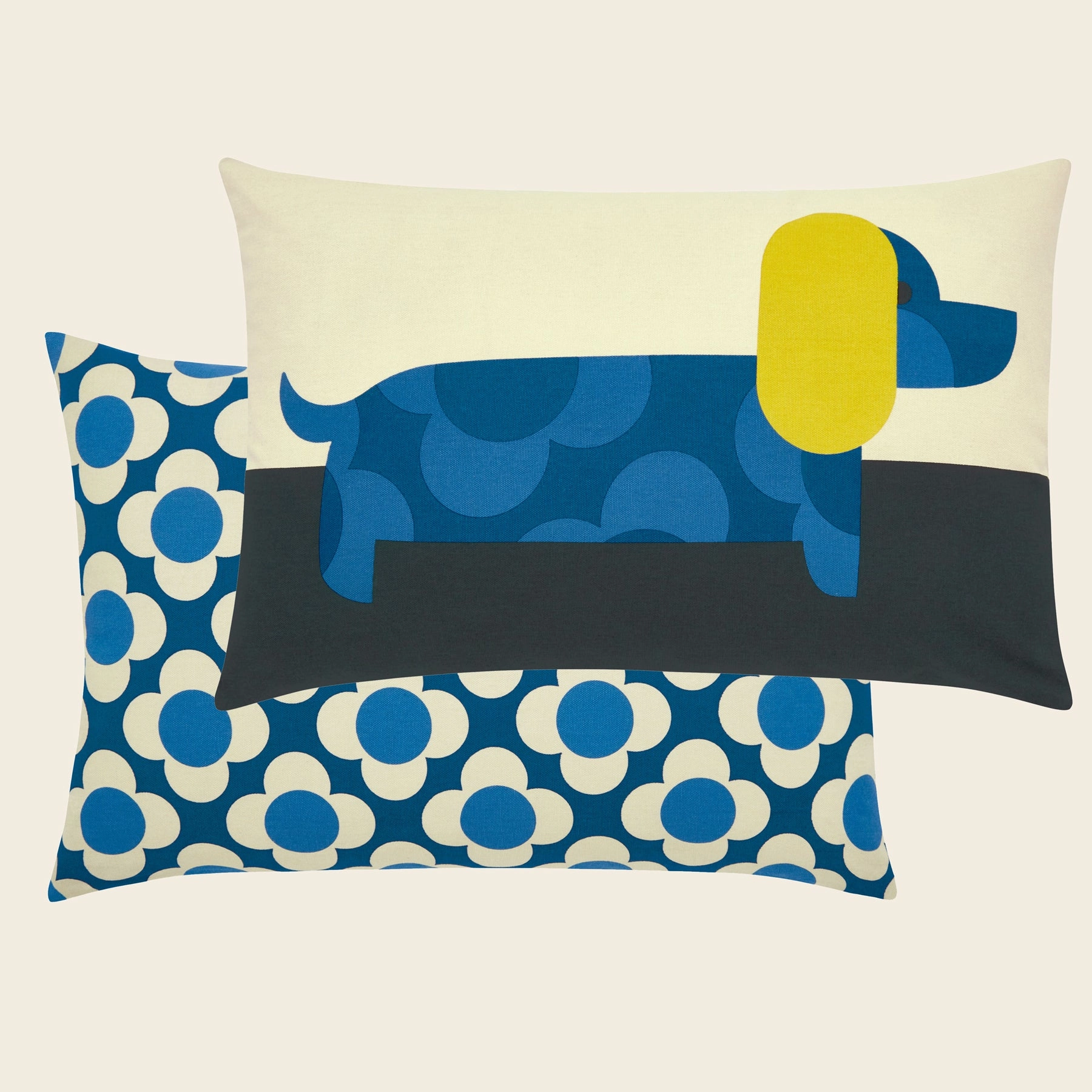 Simple Carry Dachshund Cushion - Blue