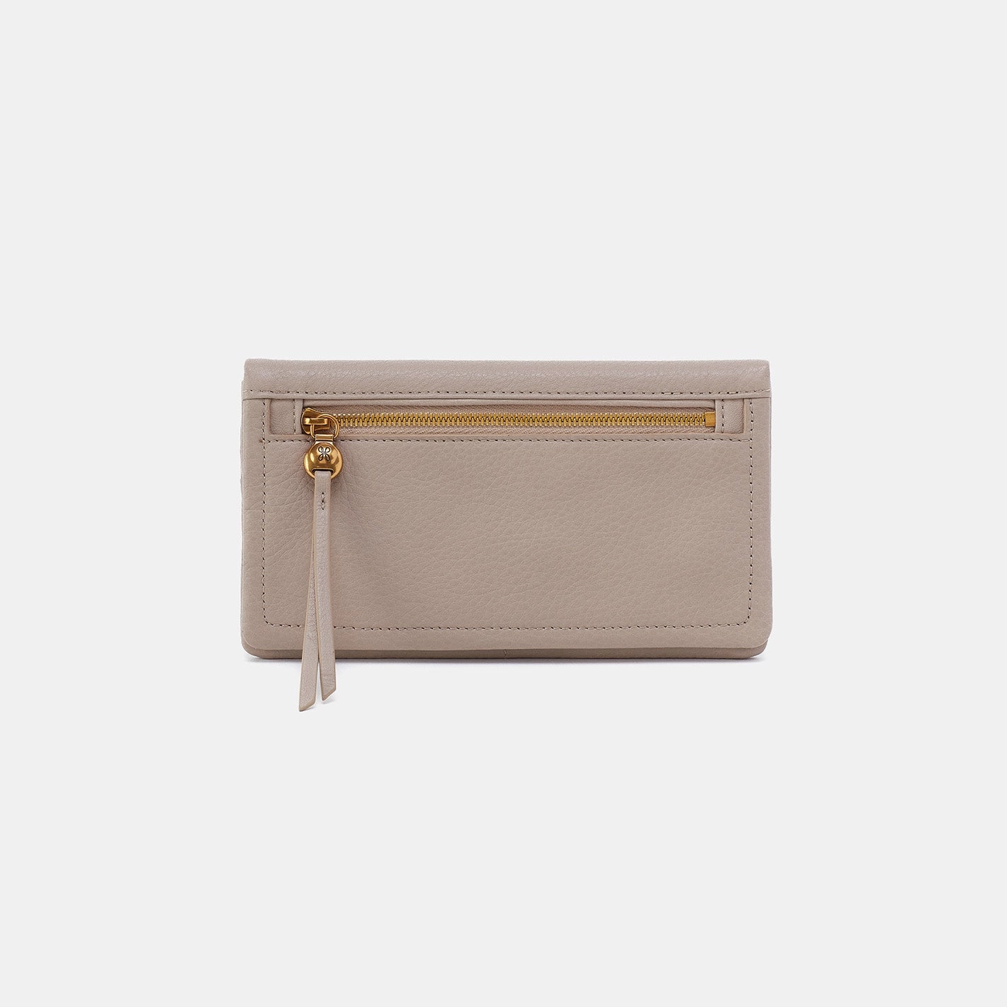 Lumen Continental Wallet in Pebbled Leather - Taupe Luxurious leather wallet Durable elegance