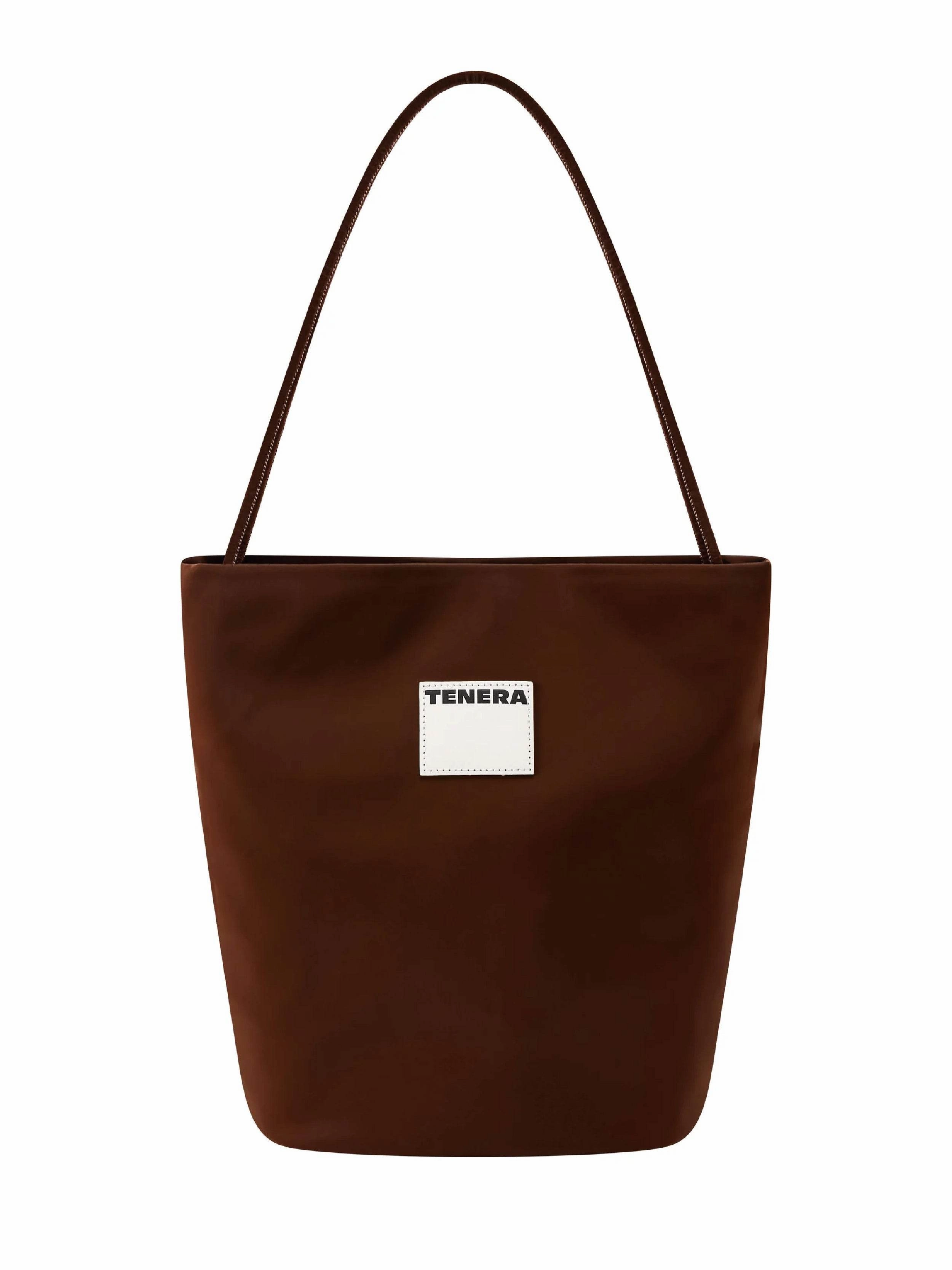 Simple Function Outdoor Activity (Chocolate Velvet)Large Bucket Bag-TENERA Velvet Collection