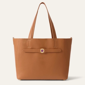 Everyday Reliability Comfort Everyday Sarah Tote Signature | Tan with Gold hardware
