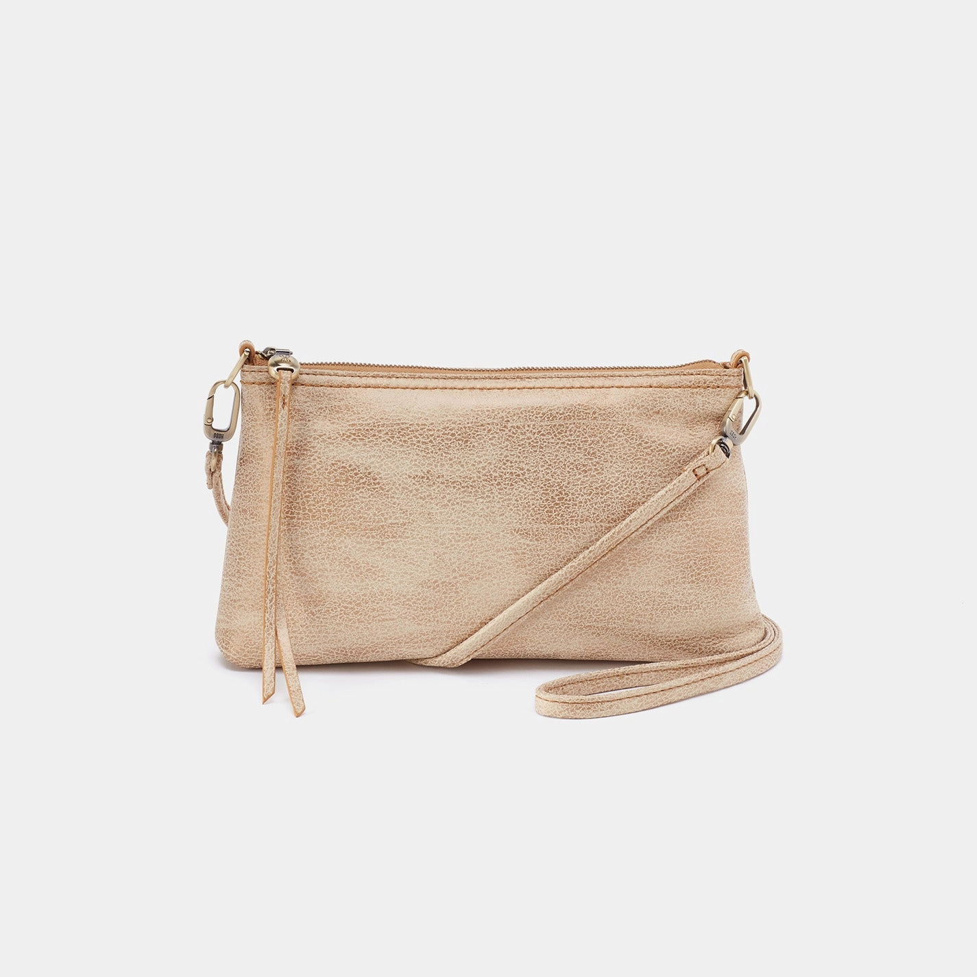 Darcy Crossbody in Metallic Leather - Gold Leaf Effortless Chic