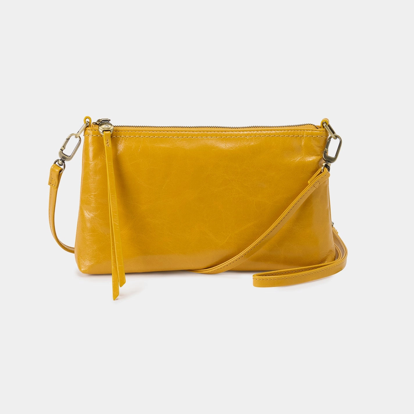 Casual Gear Urban Trend Darcy Crossbody In Polished Leather - Sun Glow