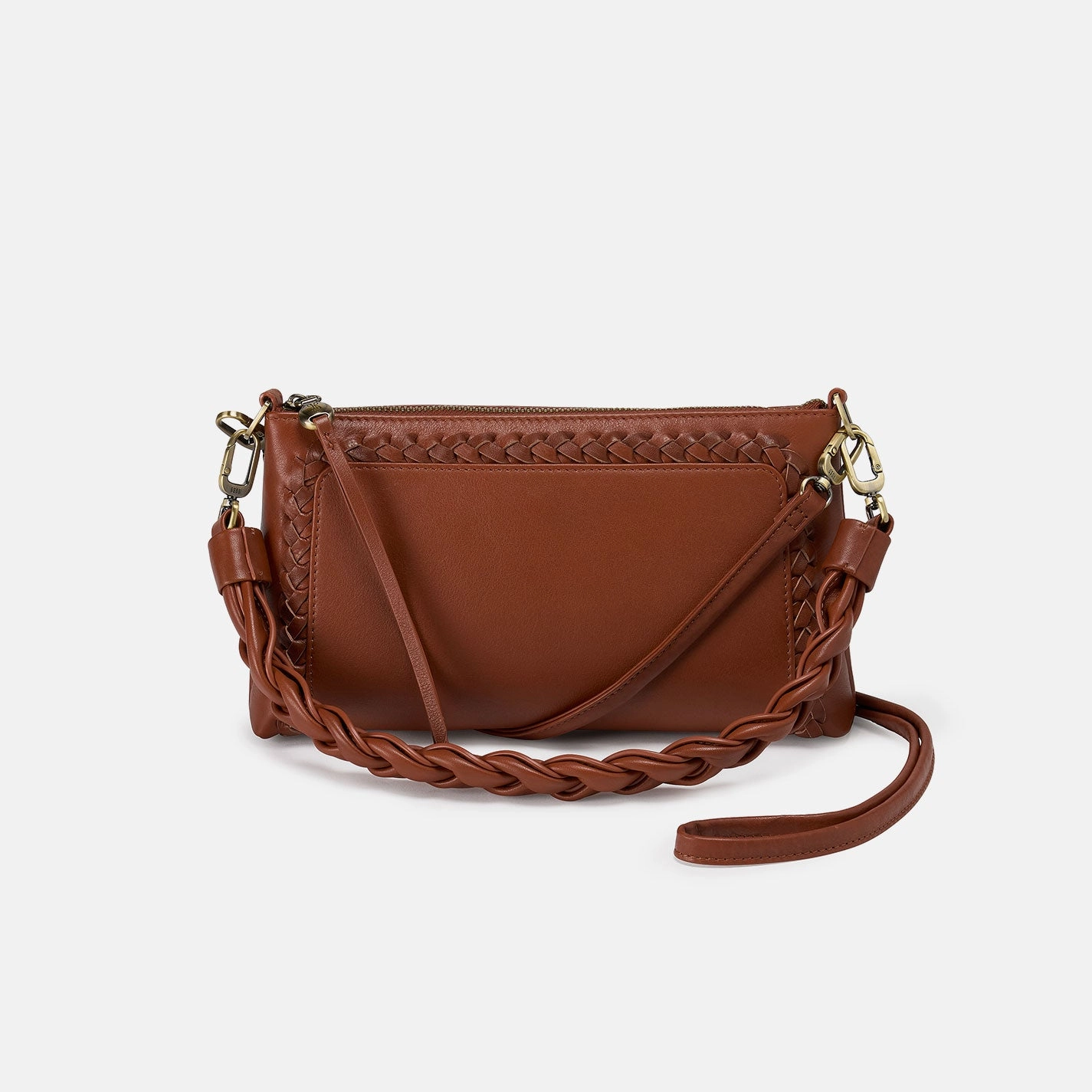 Darcy Crossbody In Smooth Leather - Luggage Minimal Functional Design Lightweight Lifestyle Look