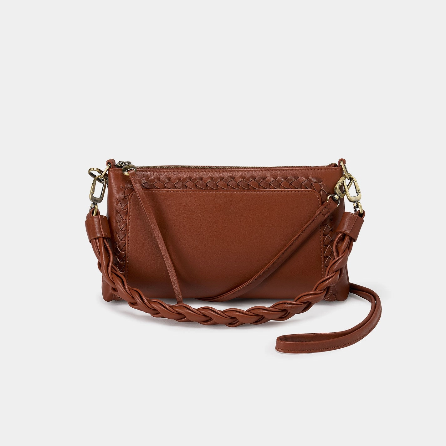 Darcy Crossbody In Smooth Leather - Luggage Comfort Utility