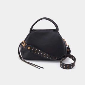 Lightweight Functional Gear Trendy Lifestyle Outfit Darling Small Satchel in Pebbled Leather - Black