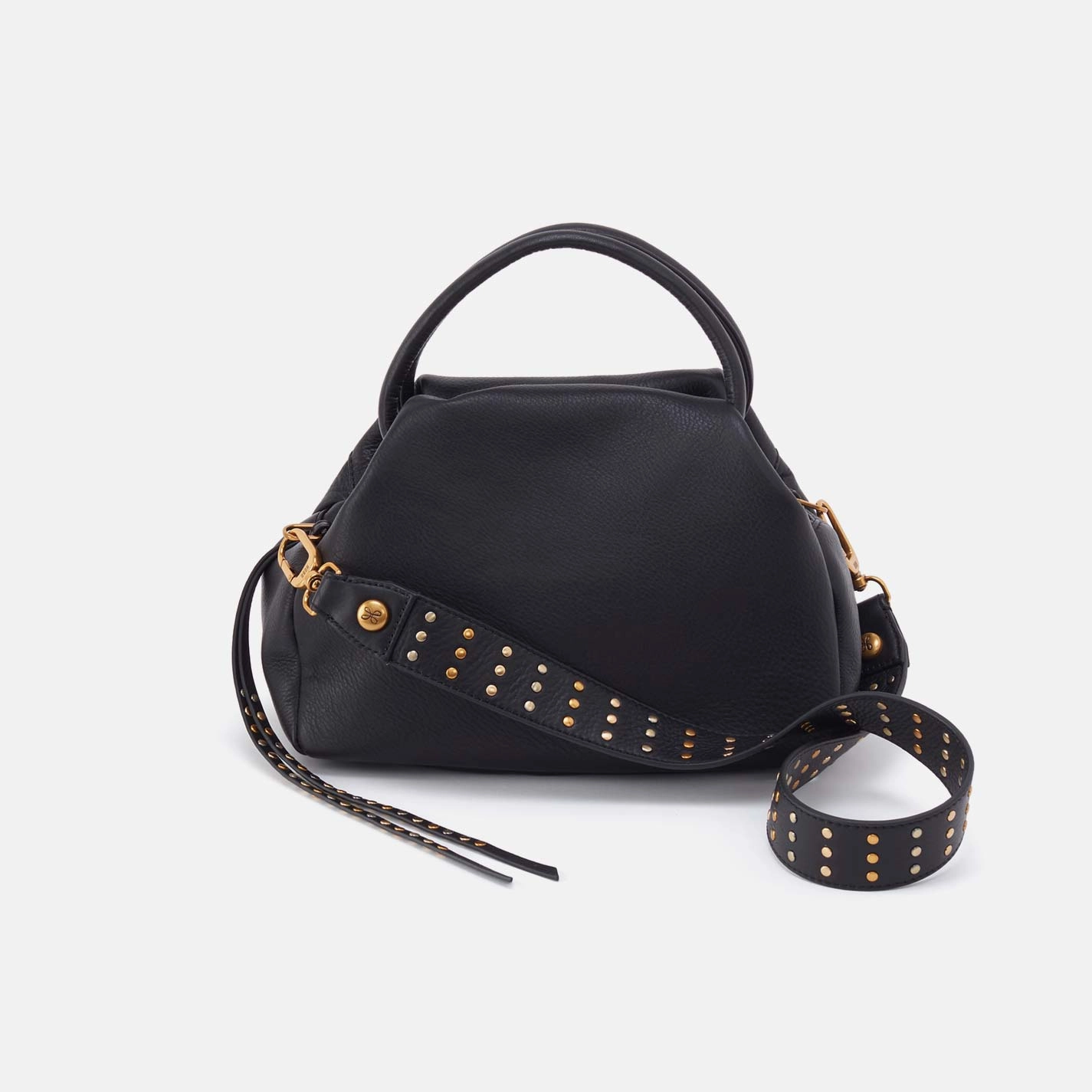 Lightweight Functional Gear Trendy Lifestyle Outfit Darling Small Satchel in Pebbled Leather - Black