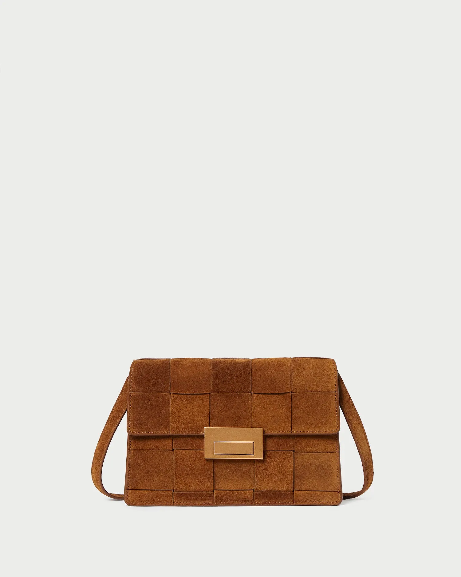 Elegant Lifestyle Delphine Cacao Suede Shoulder Bag