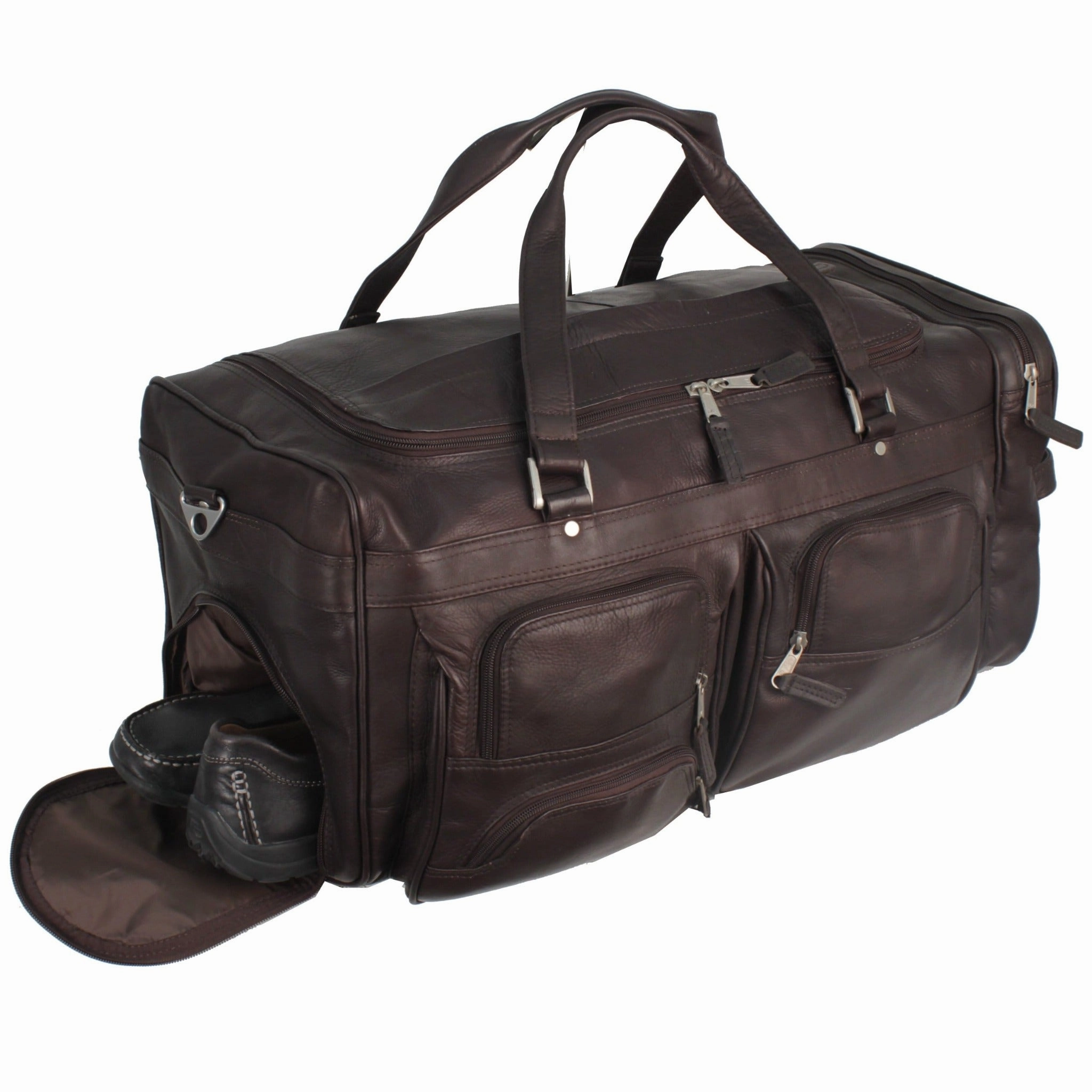 Trendy Look Travel Friendly Deluxe Leather Travel Bag