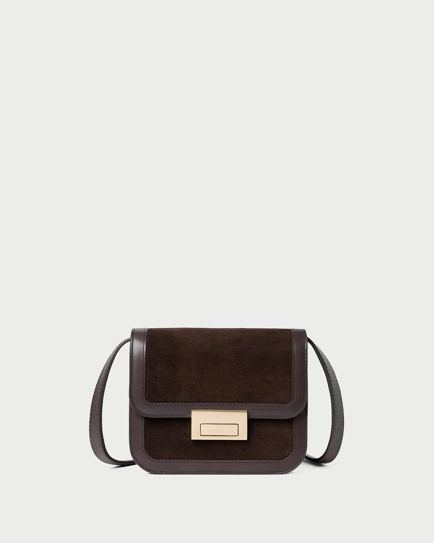 Sleek Everyday Outfit Desi Brown Suede Crossbody