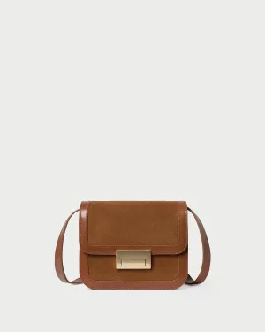 Classic Edge Polished Accessory Desi Cacao Suede/Leather Crossbody
