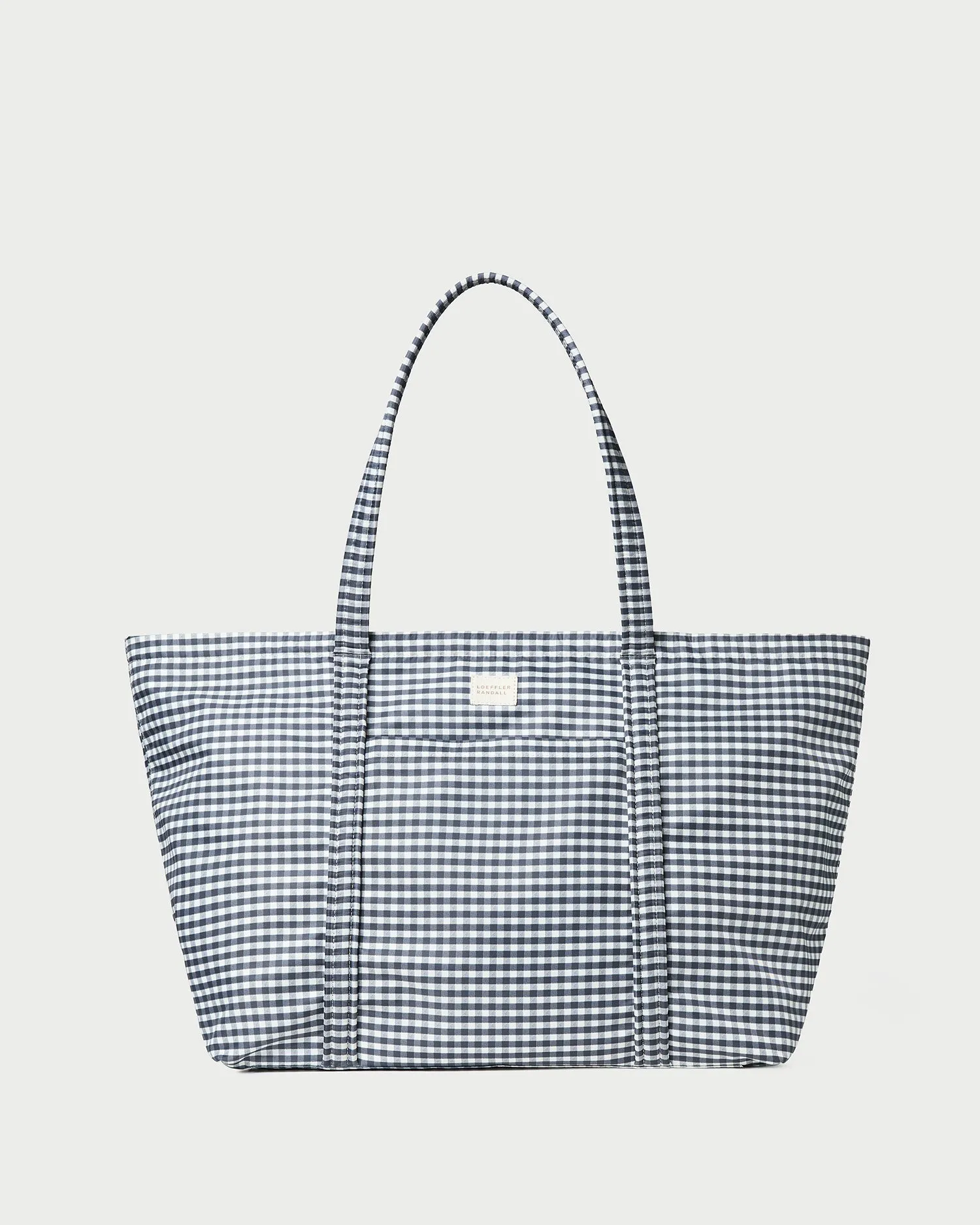 Minimal Carry Compact Storage Dina Black/White Gingham Travel Tote