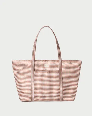 Timeless Spirit Dina Brown Gingham Travel Tote