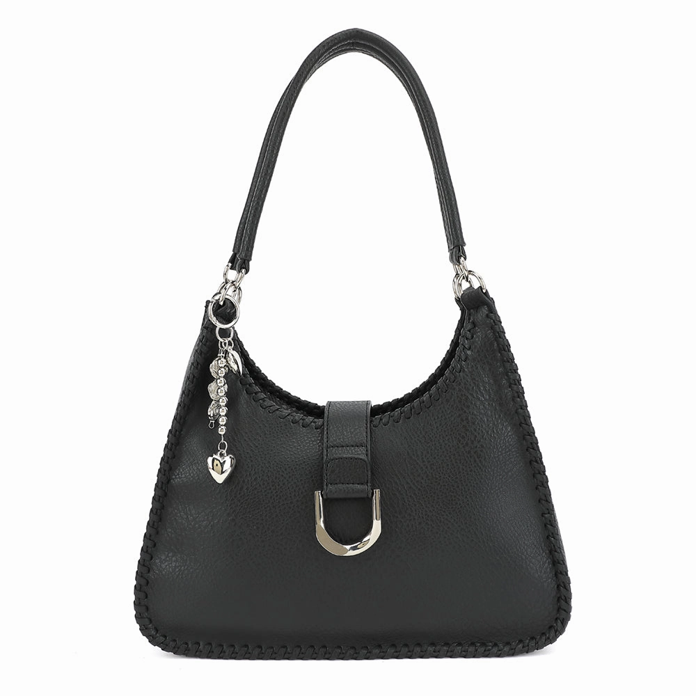 Functional Carry Functional Comfort DOUBLE HANDLE SATCHEL WITH WHIPSTITCH DETAIL AND CHARM 24925