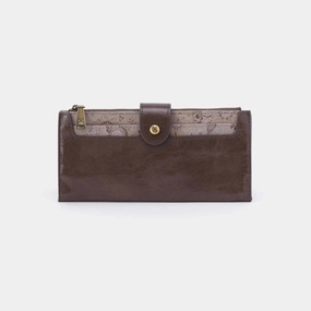 Minimal Structure Dunn Continental Wallet in Polished And Printed Leather - Hearthstone
