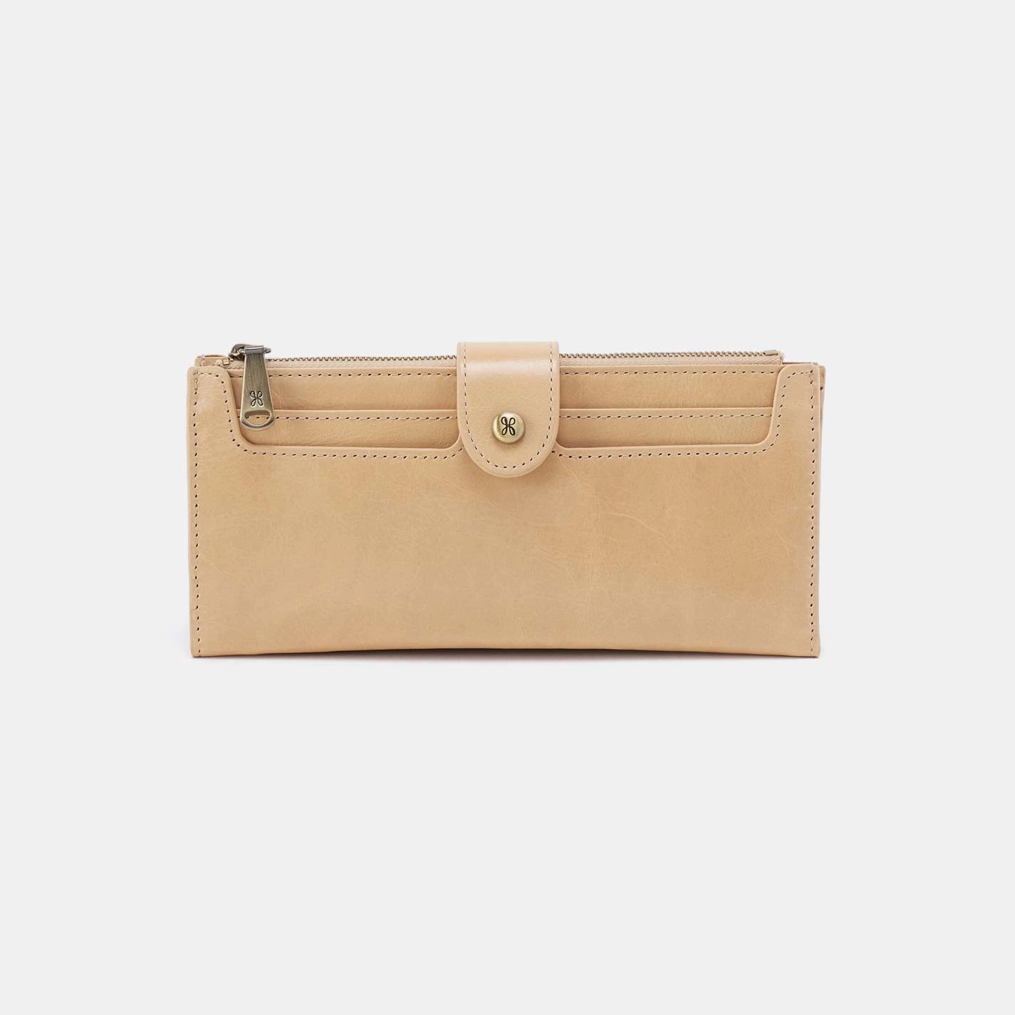 Dunn Continental Wallet in Polished Leather - Desert Sand Organized Storage