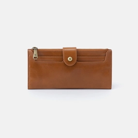 Sophisticated Look Refined Form Dunn Continental Wallet in Polished Leather - Truffle