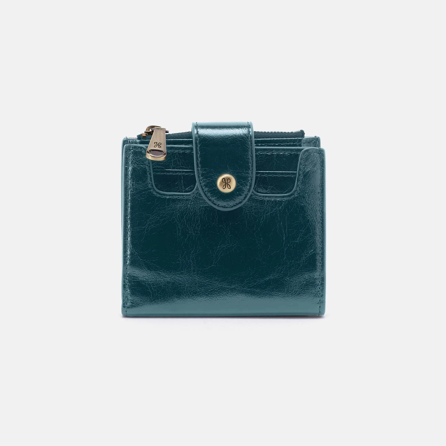 Dunn Mini Wallet in Polished Leather - Wild Bluegrass Soft Surface Compact Item