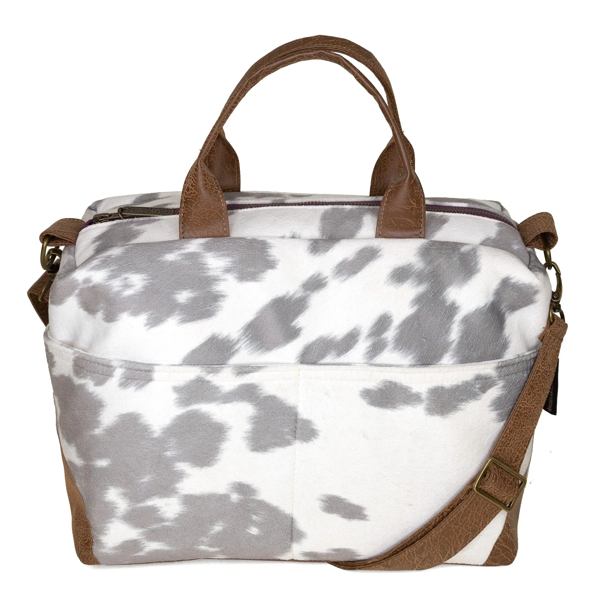 Versatile Fashion Gear Outdoor Active Lifestyle Poppi Pro Premier Purse: Silver Cowhide