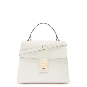 Femme Forte Simone Midi white leather handbag calfskin leather Sleek Feature Contemporary Feel