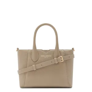 Versatile Choice Compact Construction Honor?? Cloe Mini taupe calfskin leather handbag