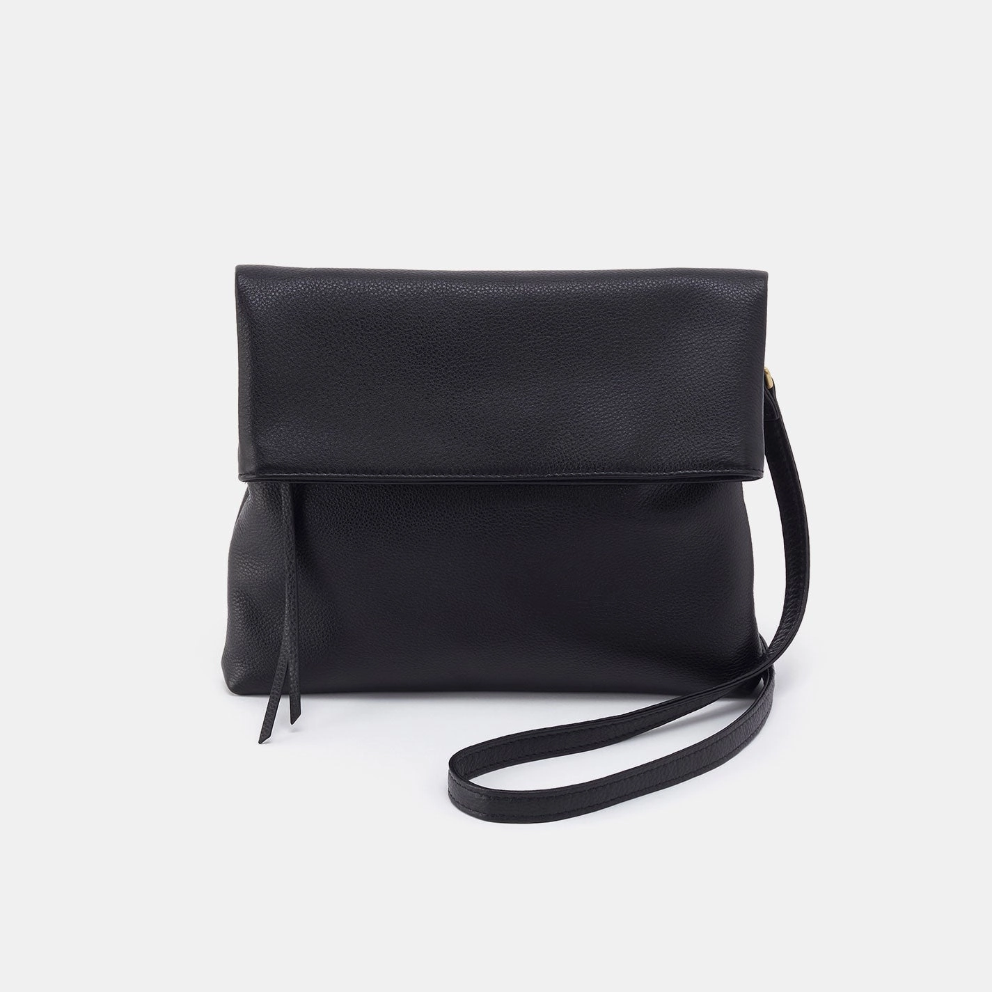 Sustainable Material Draft Crossbody in Pebbled Leather - Black