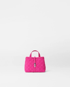 Fashionable Accessory Raspberry Nubuck Mini Astor Top Handle