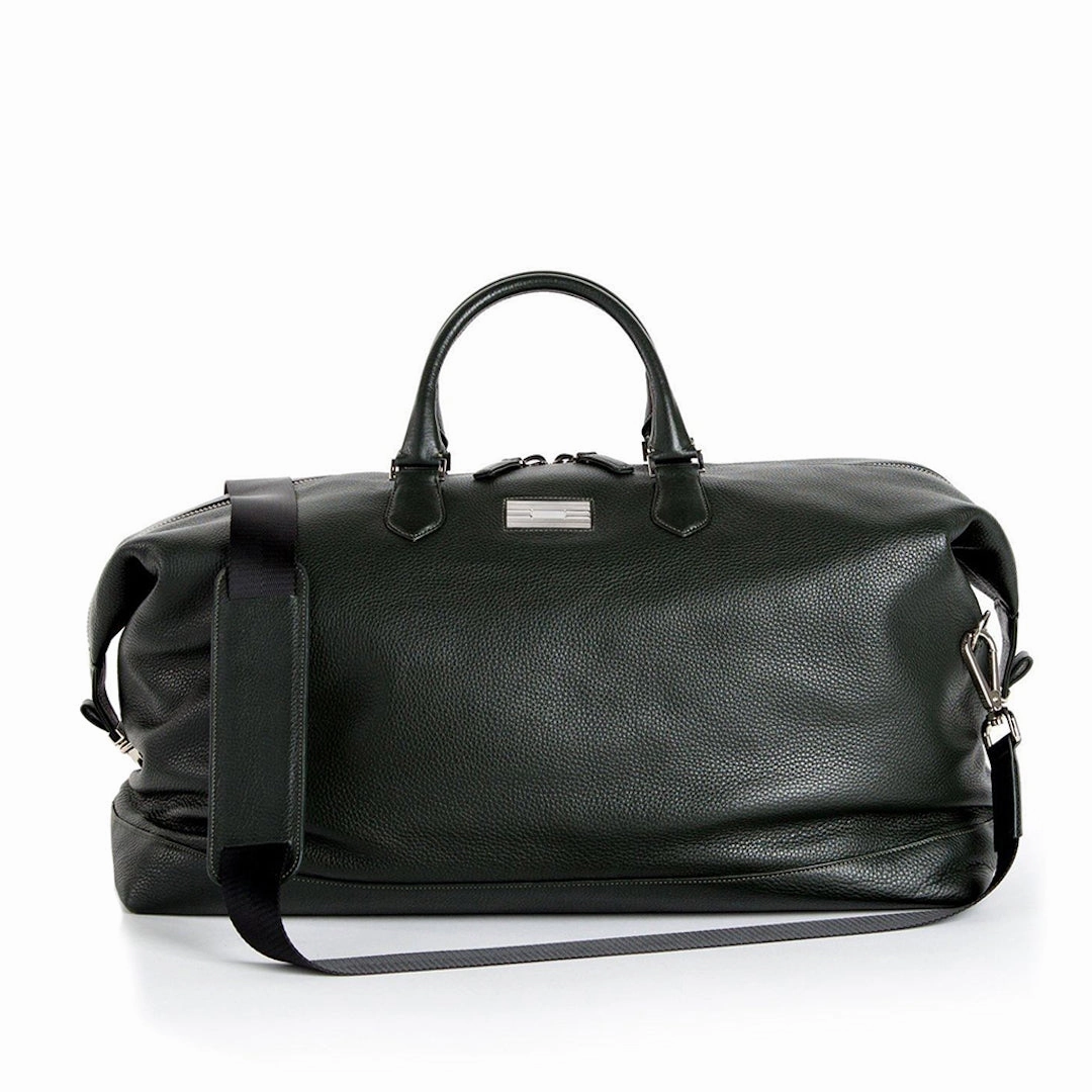 Aspen Travel Duffle Bag, Dark Green Leather Effortless Travel