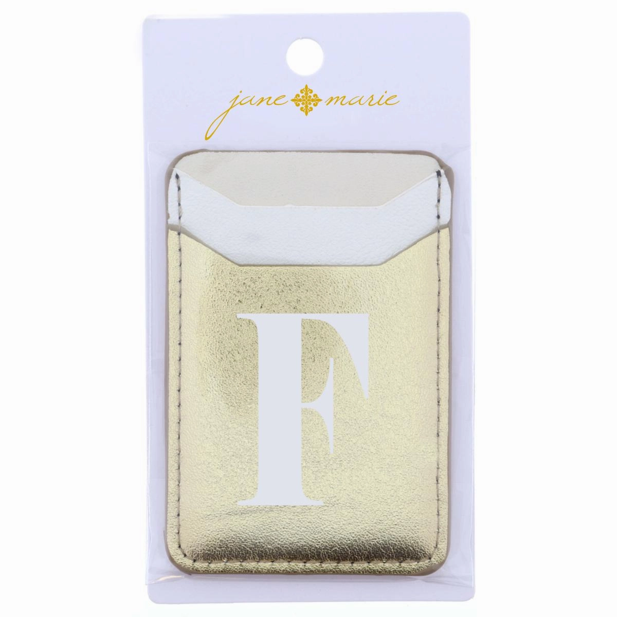 Cream, White, and Gold with Initial F Phone Wallet Sophisticated evening clutch Modern Travel