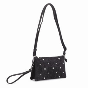 Stylish Functionality Callie Studded Denim Crossbody