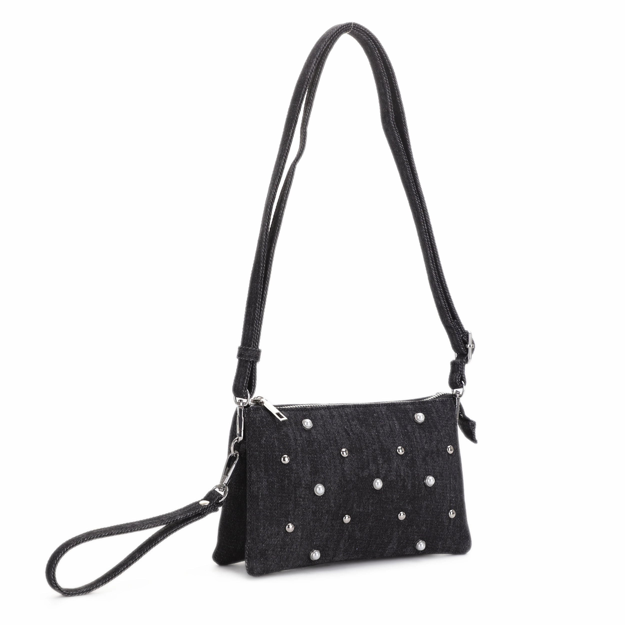 Stylish Functionality Callie Studded Denim Crossbody