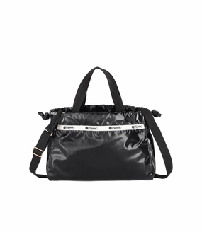 East/West City Drawstring Bag Timeless Look Large Capacity