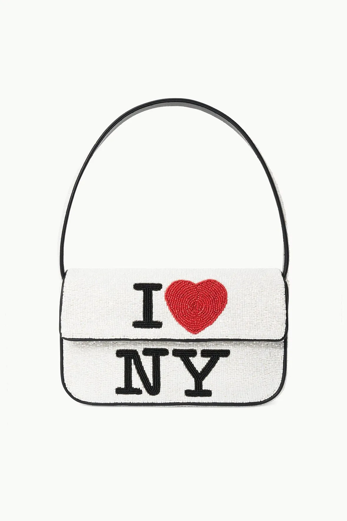 Comfortable shopping tote TOMMY BEADED BAG | I LOVE NEW YORK