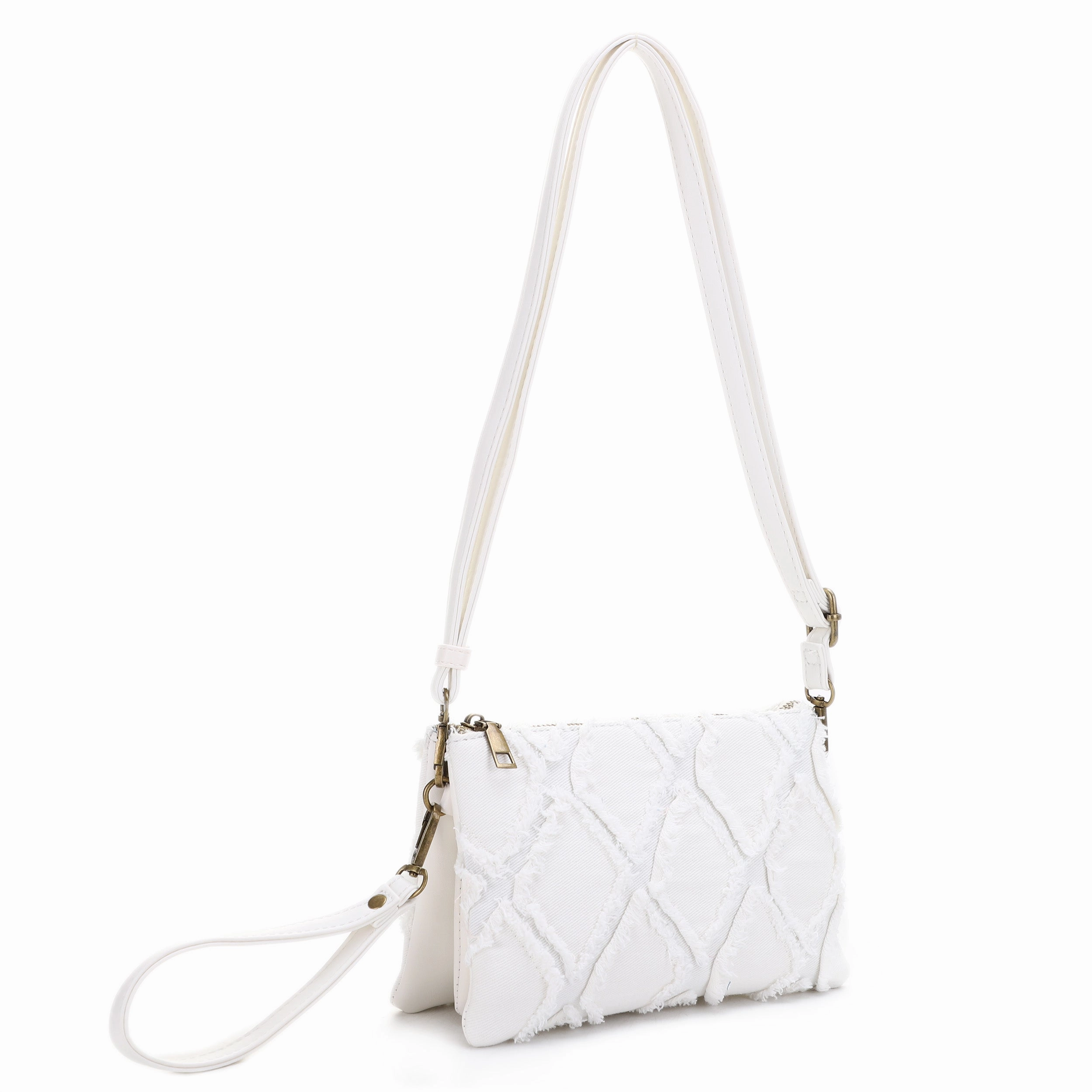 Callie Distressed Denim Crossbody Comfort Accessory Functional Form