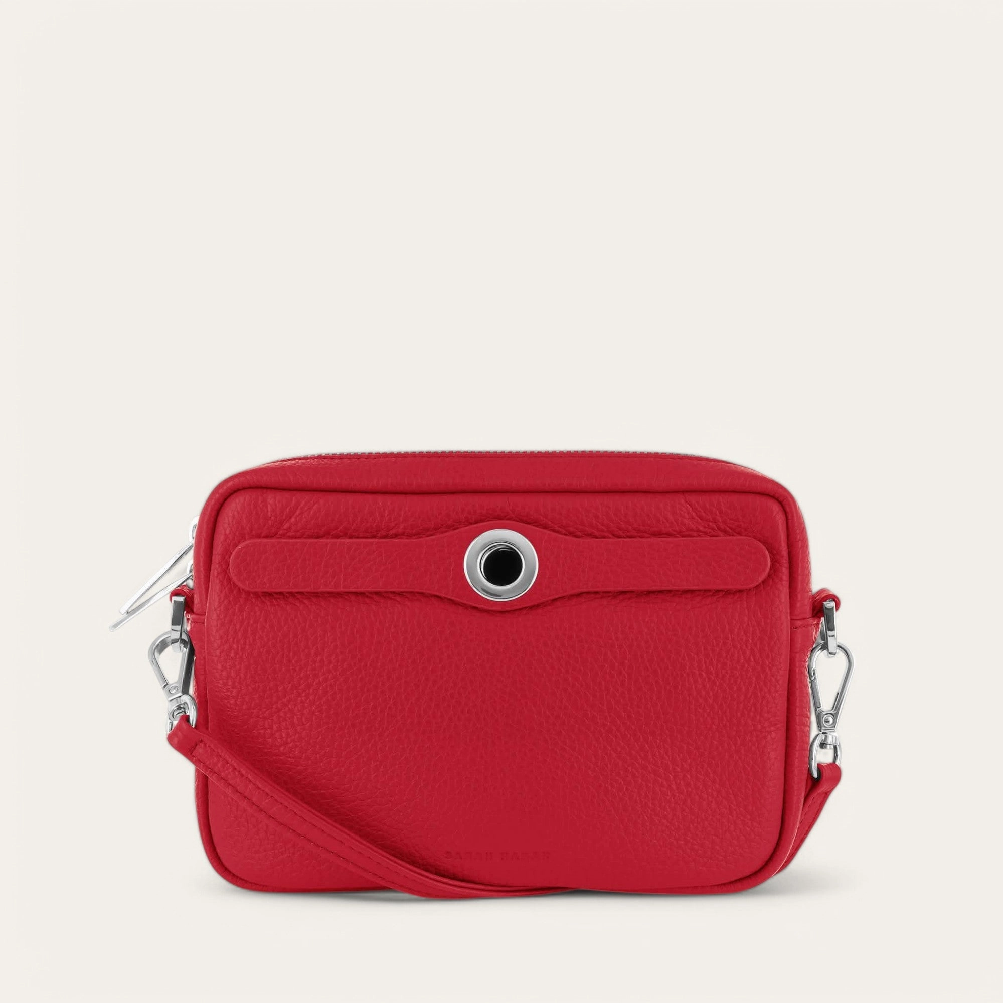 Daily Carry Millie Crossbody | Pillarbox Red with Silver hardware