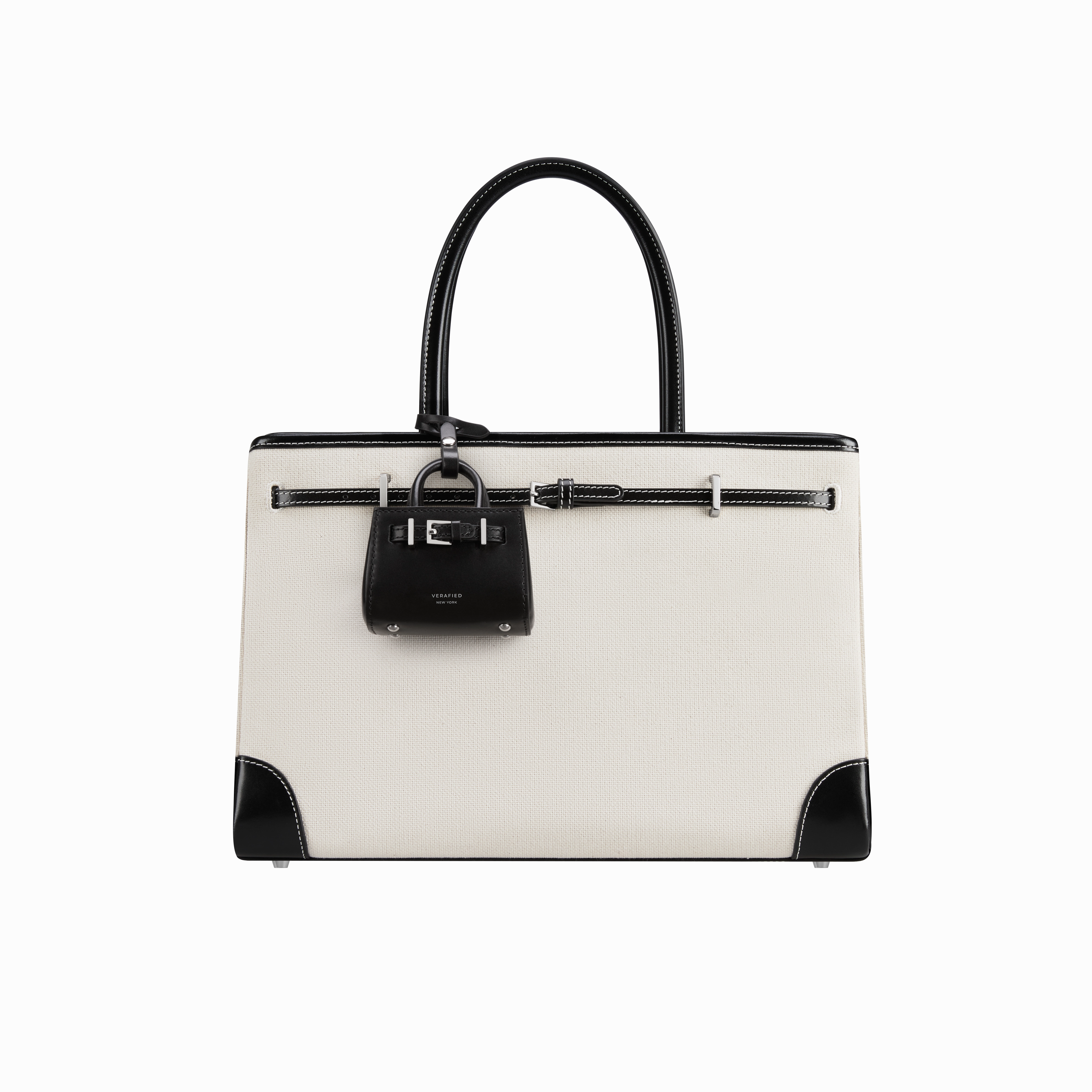 Black Canvas Book Tote Bag 33 (Final Sale) Structured Design