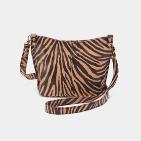 Pier Small Crossbody in Printed Leather - Zebra Stripes Soft Texture Casual Comfort