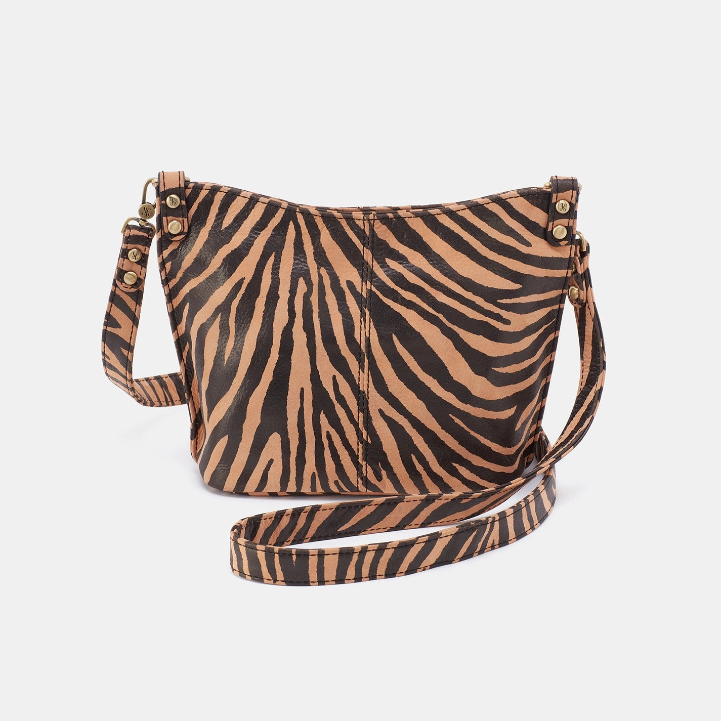 Pier Small Crossbody in Printed Leather - Zebra Stripes Comfort Function