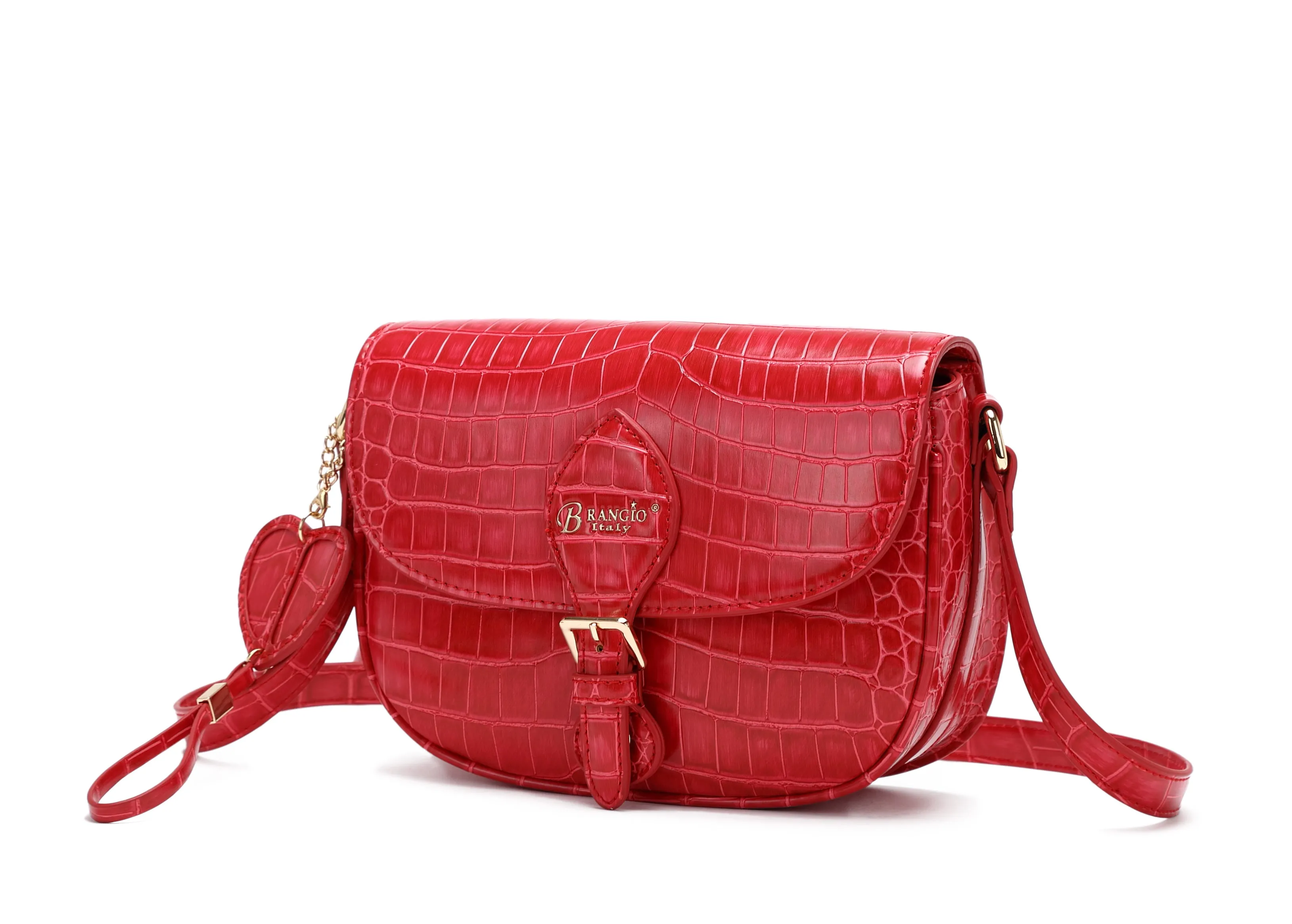 Brangio Croc-Embossed Crossbody Bag Luxury Craft