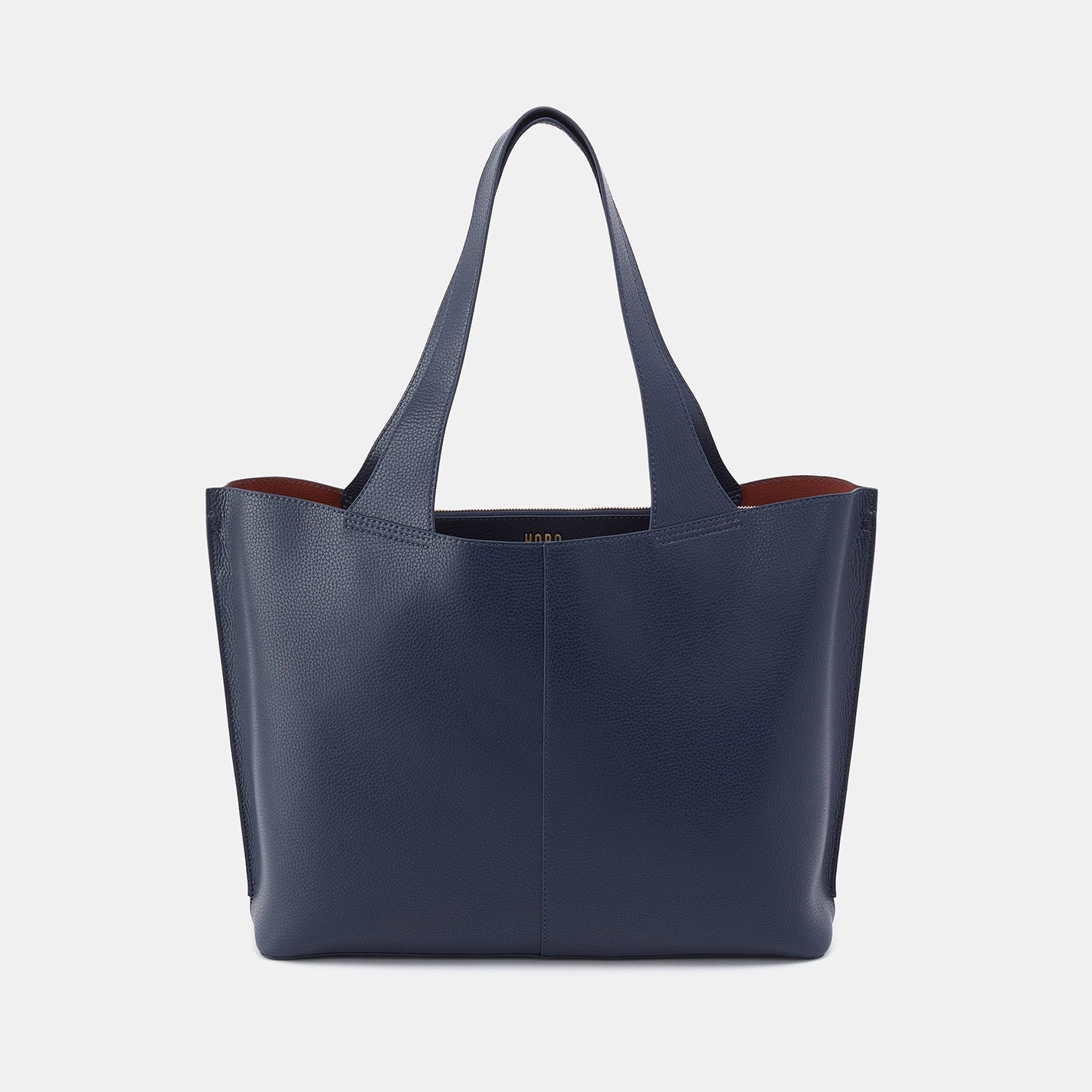 Vida Large Tote In Micro Pebbled Leather - Mood Indigo Durable Fabric Reusable option
