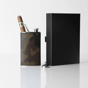 Everyday Organizer Versatile Storage Combination Flask, 4 Oz, Camouflage Leather