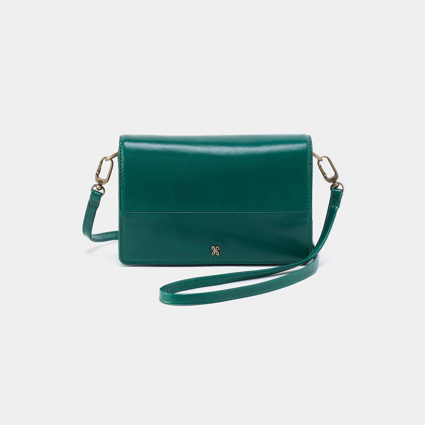 Jill Crossbody In Polished Leather - Alpine Green Casual Gear
