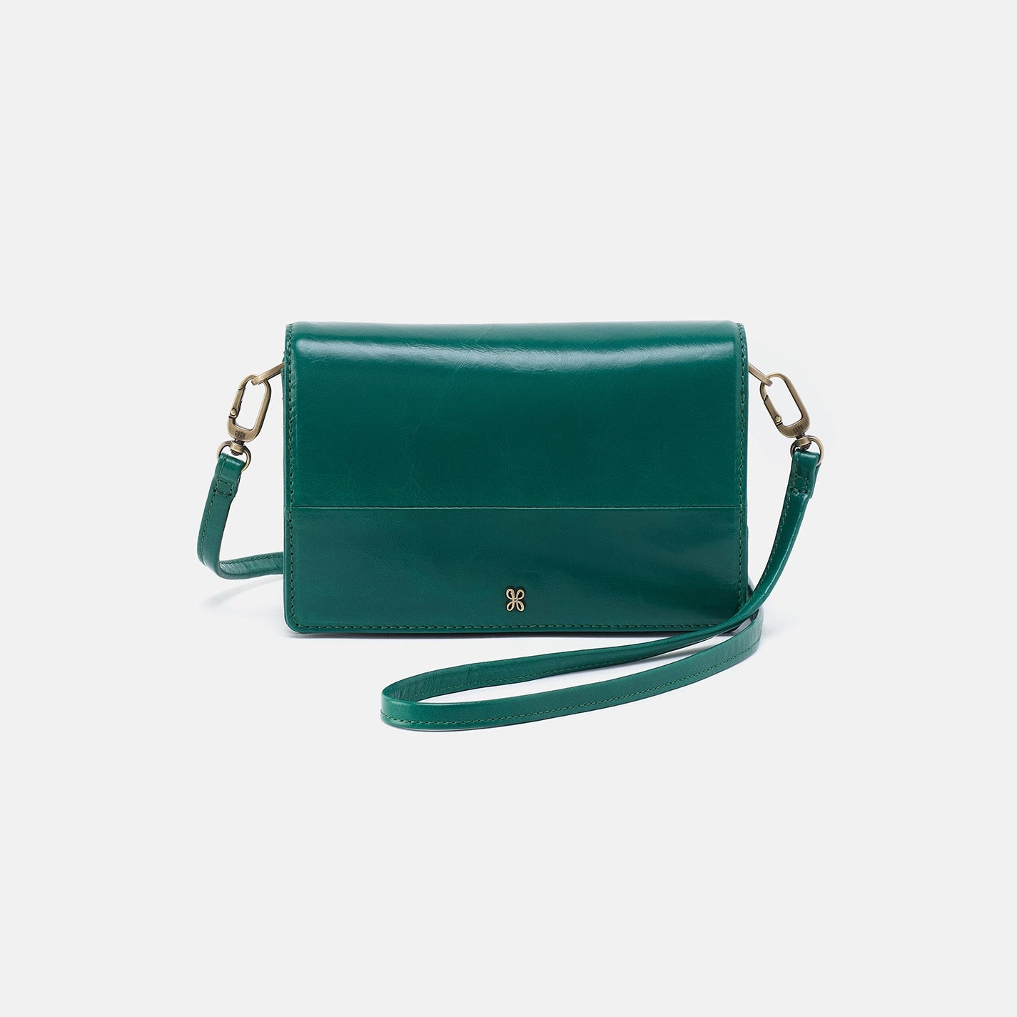 Urban Mobility Jill Crossbody In Polished Leather - Alpine Green