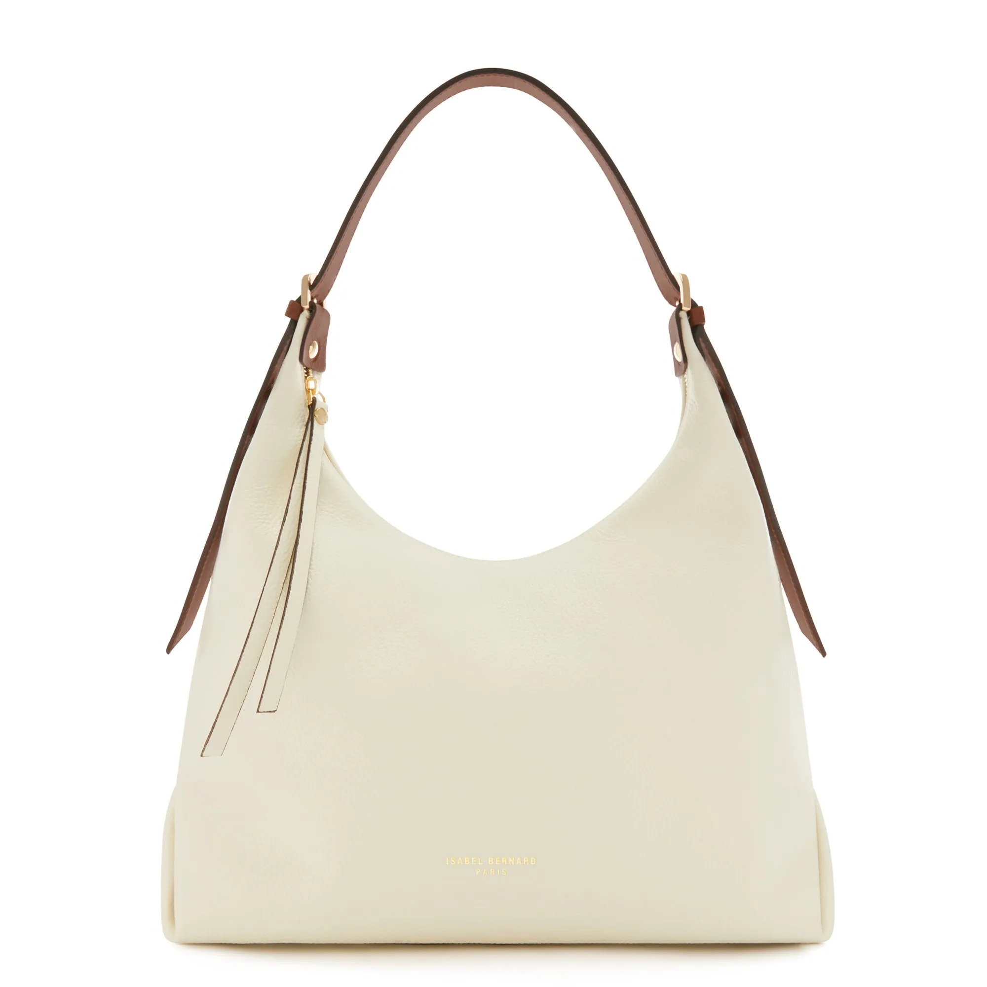 Honor?? Muriel cream calfskin leather shoulder bag Beige Cream Chic Form