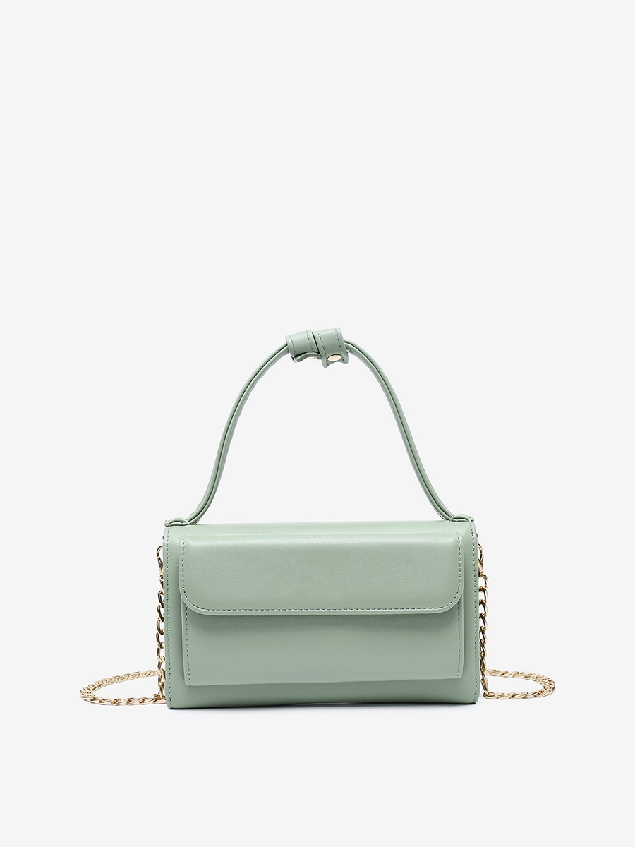 Elegant Texture detailed craft Honey Vegan Rect Chain Crossbody